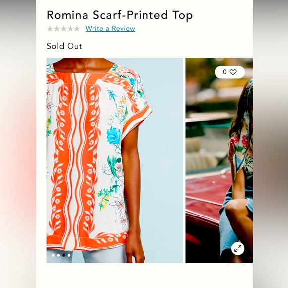 Maeve Red and Blue Floral Blouse - Picture 5 of 11